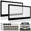 BGGTMO Clear License Plate Covers- Black Car Tag Frame, Unbreakable