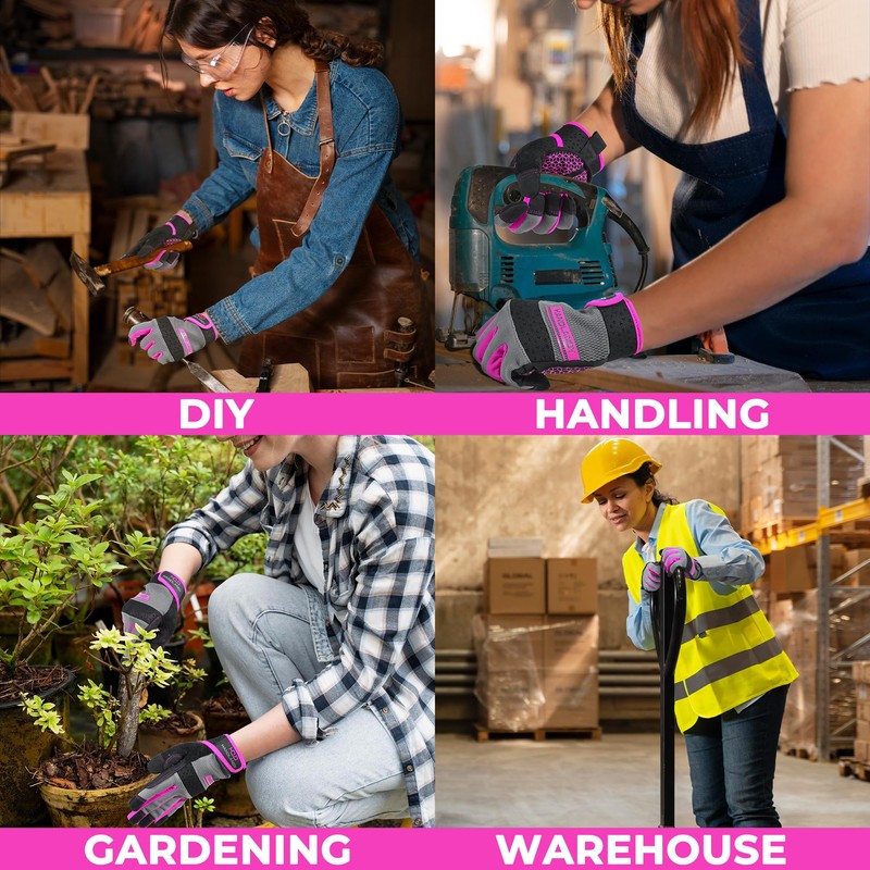 HLDD HANDLANDY Womens Safety Work Gloves - Touch Screen Mechanic