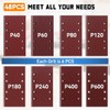 Aucenix Sanding Sheets for Electric Sander: 48Pcs Hook and Loop