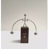 Vintage Advertising NOS Kinetic Motion Balancing Sculpture Metal w/Wood Base