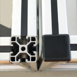 Weenwill Aluminium Profile Cover,12 Pcs Plastic End Caps Fasteners for 4040 European Standard Industrial Aluminum Profiles Black