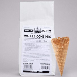 Carnival King Vanilla Waffle Cone Mix 5 lb. Bag - 6/Case
