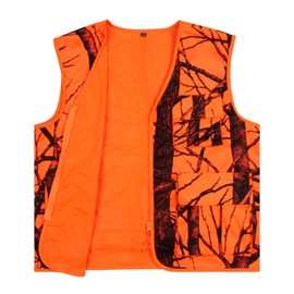 Volein Blaze Orange Hunting Vest with Pocket, Lightweight Deer Hunting Camo Vest for Big Game, 4XL