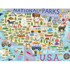 Ceaco - National Parks Map - 500 Piece Jigsaw Puzzle