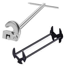 NABESHI Sink Wrench Tool Set Faucet Wrench Faucet Spanner Wrench Spanner Repair Bathroom Kitchen (A+C)