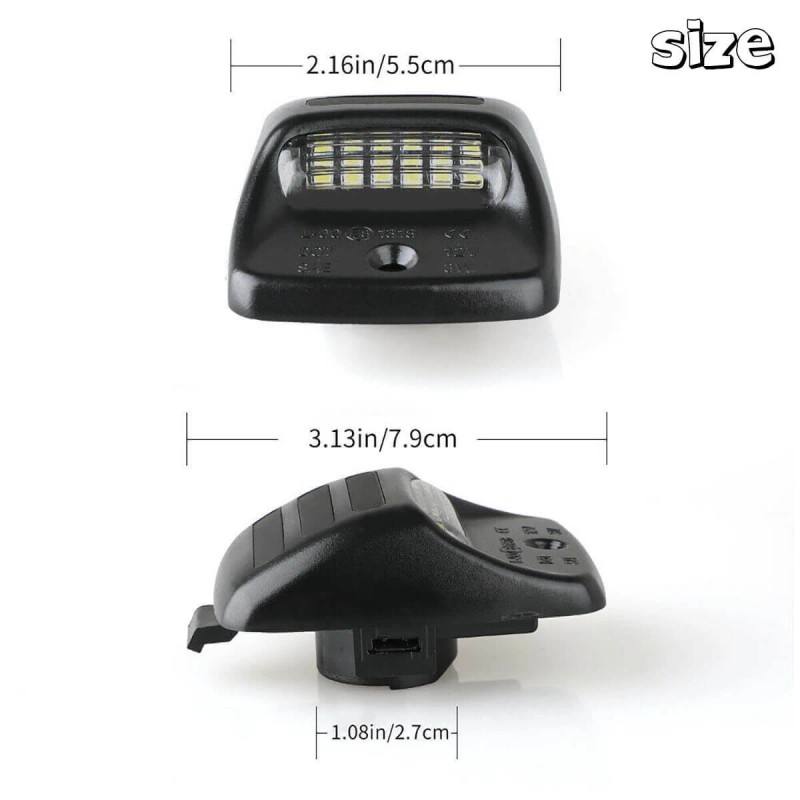 Unbranded RED OLED TUBE Rear LED License Plate Light Kits