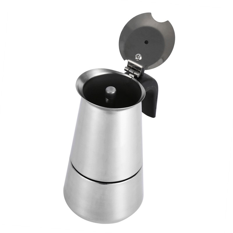 Stainless Steel Percolator Moka Pot Coffee Maker Stove Home Office