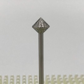 Argo File Electrodeposited Diamond Bit, High Grade 0.3 x 0.3 inches (8.2 x 7.4 mm) (Solovan) DHP2042#120, Shaft Diameter 0.09 inch (2.35 mm)