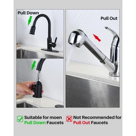 Kitchen Faucet Hose Replacement Part: Pull Down Hose for Moen Kitchen Sink Faucet Replacement Parts 150259