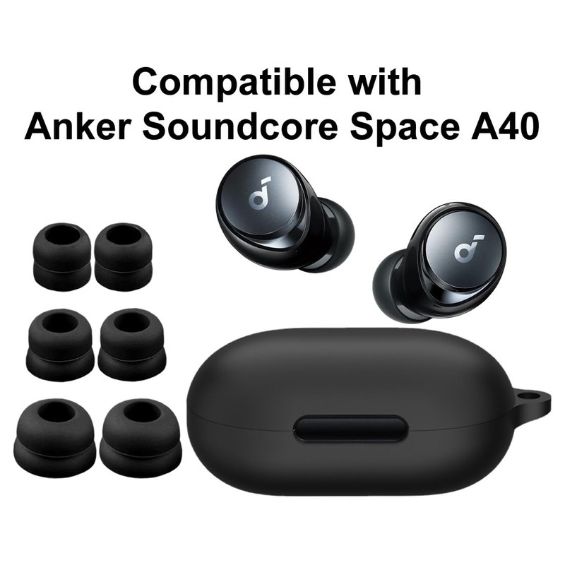 A-Focus Compatible with Soundcore Space A40 Case Ear Tips Kit,