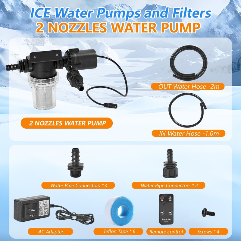 phabcf Ice Bath Water Chiller Pump Ice Bath Accessories Kit，