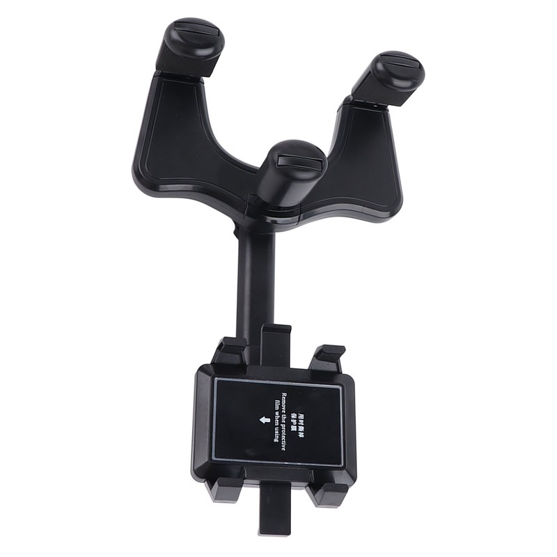 Car Rearview Mirror Phone Holder Adjustable 360 Degrees Rotation Multifunctional