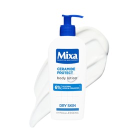 Mixa Body Lotion, Ceramide Protect, Moisturiser for Dry Skin, Enriched with 6% Glycerin, Lipids & Ceramides, Fragrance Free, Hypoallergenic Formula, 48H* protection against dryness, 400ml