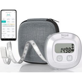 Slimpal Cinta métrica corporal con funda, herramienta para controlar la grasa corporal, cinta métrica para el cuerpo, cinta métrica digital inteligente retráctil para medir con precisión la forma del cuerpo y la pérdida de peso