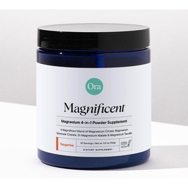 Ora Organic Magnesium Complex Powder – 4-in-1 Magnesium Glycinate, Taurate, Malate & Citrate | Tangerine Flavor, Vegan, Gluten-Free, 30 Servings