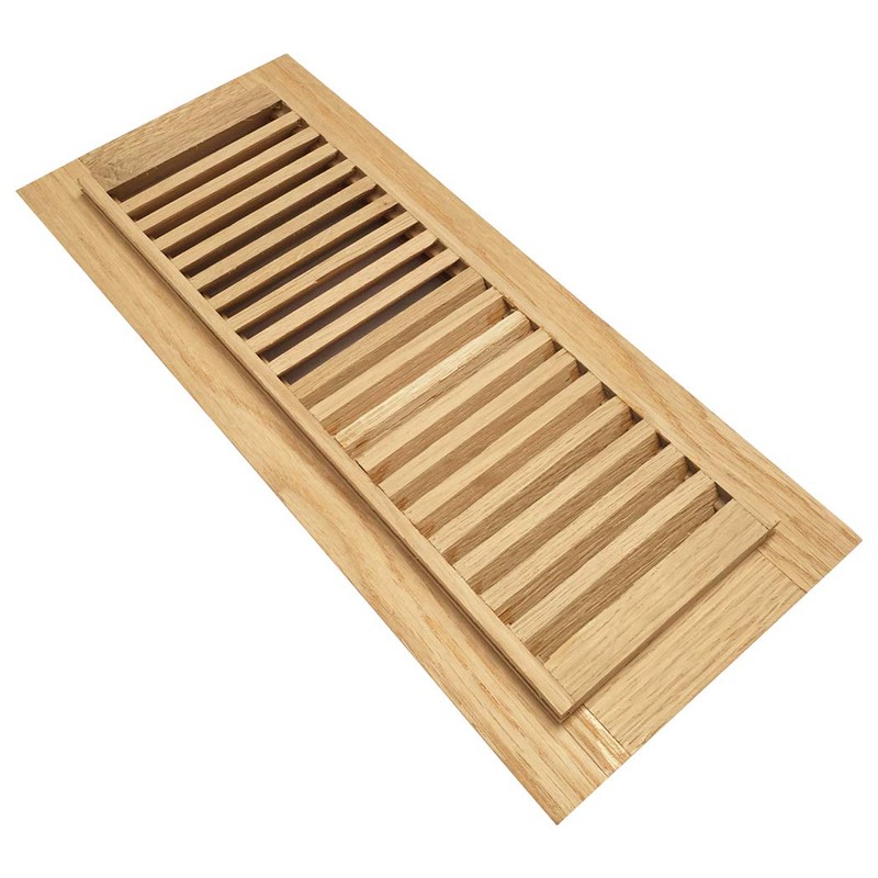 Homewell White Oak Wood Floor Register Vent Cover, Drop in