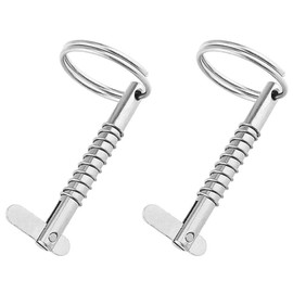 Woetwoat Pack of 2 Stainless Steel Quick Release Pins, Diameter 5 mm Quick Release Pins, Circle Ring, Quick Release Pin with Drop Cam Bimini Top Pin Marine Hardware