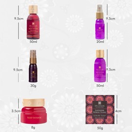 SPA CEYLON Sleep Intense Home Spa Set for Restful Sleep | Ayurveda | Body care and Mini Travel bag | Gift set | Organic bath products