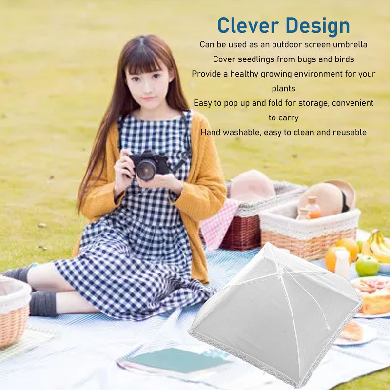 5pcs Food Covers Collapsible Washable Reusable Portable Net Screen Mesh