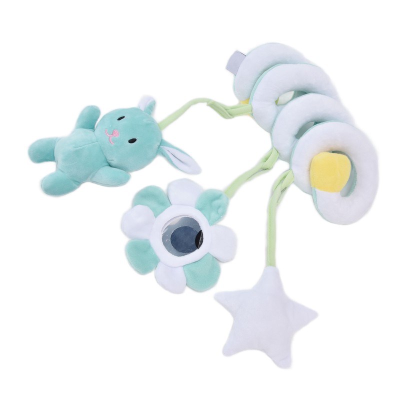 Baby Plush Animal Stroller Toys Spiral Activity Hanging Toys Ringing