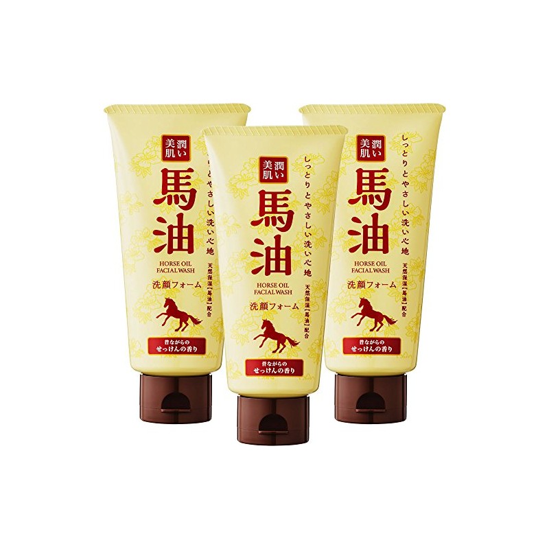 Horse Oil Face Wash Foam G Set of 3