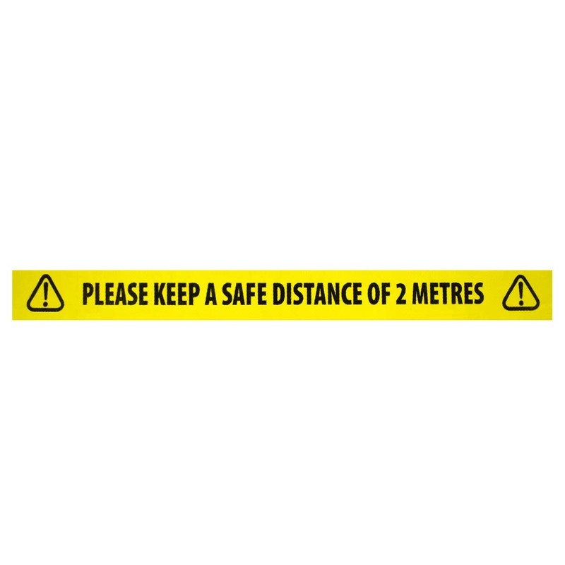 Triplast 'Please Keep A Safe Distance of 2 Metres' Warning