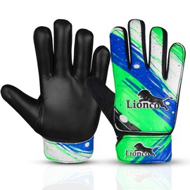 LIONCO Kids Goalkeeper Gloves-Youth Soccer Goalie Gloves for Boys& Girls Children Football Soccer Goalkeeper Gloves with 4mm Anti-Slip Latex Palm
