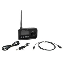 OMNITRONIC BDT-5.0 Bluetooth 5.0 Transceiver | 3-in-1-Bluetooth-Audioadapter mit Sender-, Empfänger- & Bypass-Modus und Dual Link