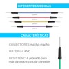 OcioDual Pack of 65 Jumper Cable Pink Male to Male