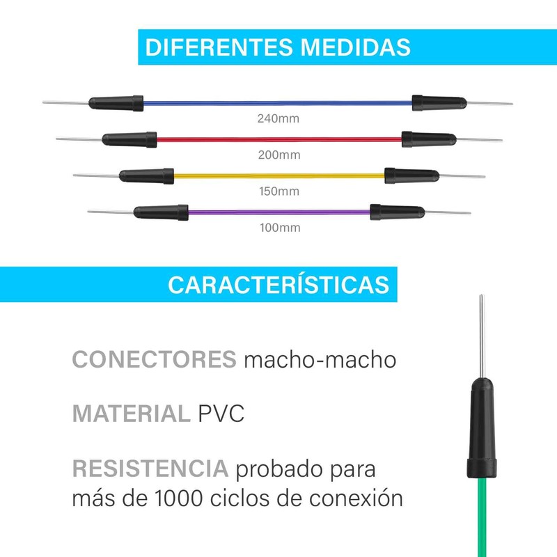 OcioDual Pack of 65 Jumper Cable Pink Male to Male