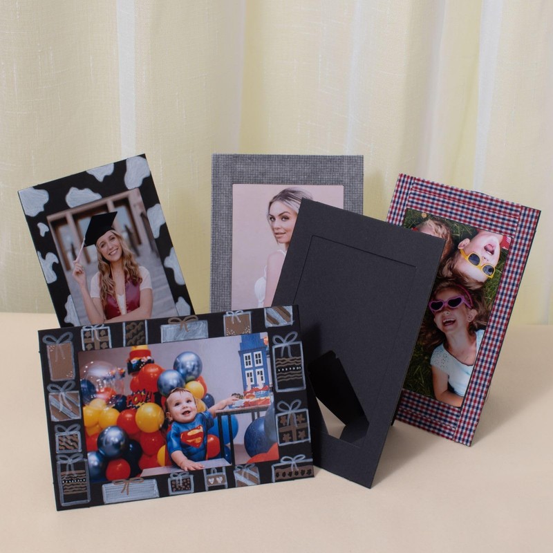 Meonua Paper Picture Frames for 4 x 6 Inch Inserts,Cardboard