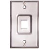 Leviton QuickPort Telephone Wall Jack, Stainless Steel, Recessed Port, 4108W-1SP