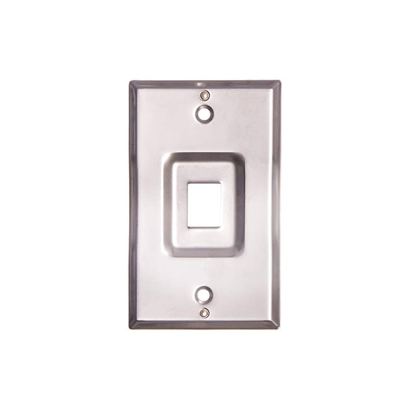 Leviton QuickPort Telephone Wall Jack, Stainless Steel, Recessed Port, 4108W-1SP