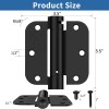IOQ 2 Pack 3.5 Inch Self Closing Door Hinges 5/8"