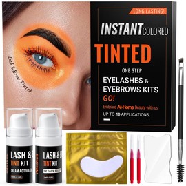 iMethod lash And Eyebrow Tint Kit - Up to 10 Applications - Black and Brown - With Brow Brush, Brow Tint, Longer-lasting Semi-permanent Brow Dye - Color: Black