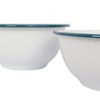 Argon Tableware 2pc Green White Enamel Mixing Bowl Set -
