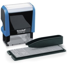 Trodat Printy 4911 DIY Self Inking Stamp,Blue Body - Black Ink,29x54x69mm