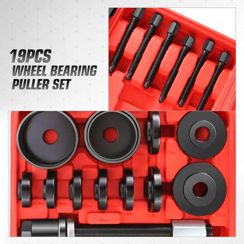 DNA MOTORING 19pcs Front Wheel Bearing Press kit Bearing Puller