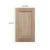 ONESTOCK 13.25W x 22.5H Unfinished Oak Kitchen Cabinet Door Replacement,
