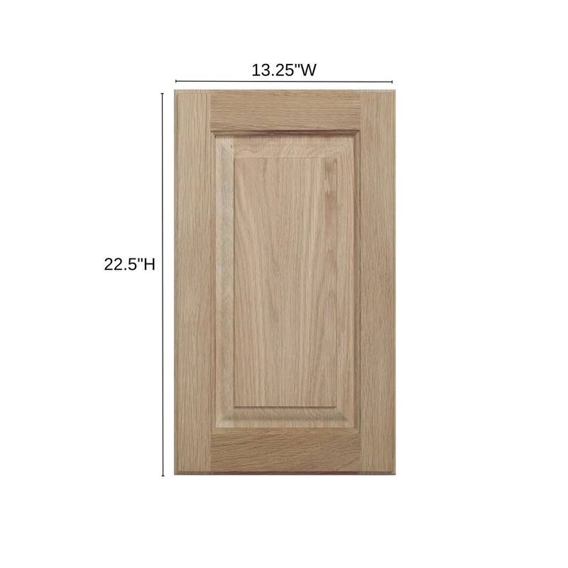 ONESTOCK 13.25W x 22.5H Unfinished Oak Kitchen Cabinet Door Replacement,