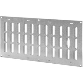 16" x 8" Inch (Outer Dimensions) Galvanized Adjustable Air Wall Vent Cover - Indoor Outdoor Metal Grille - Heating, Cooling, Ventilation for Home, Garage, Shed - Open and Close Register 15.72 x 7.87