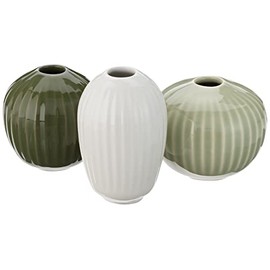 Kähler Miniature Vases Set of 3 Hammershøi Stoneware for Flowers, Pink