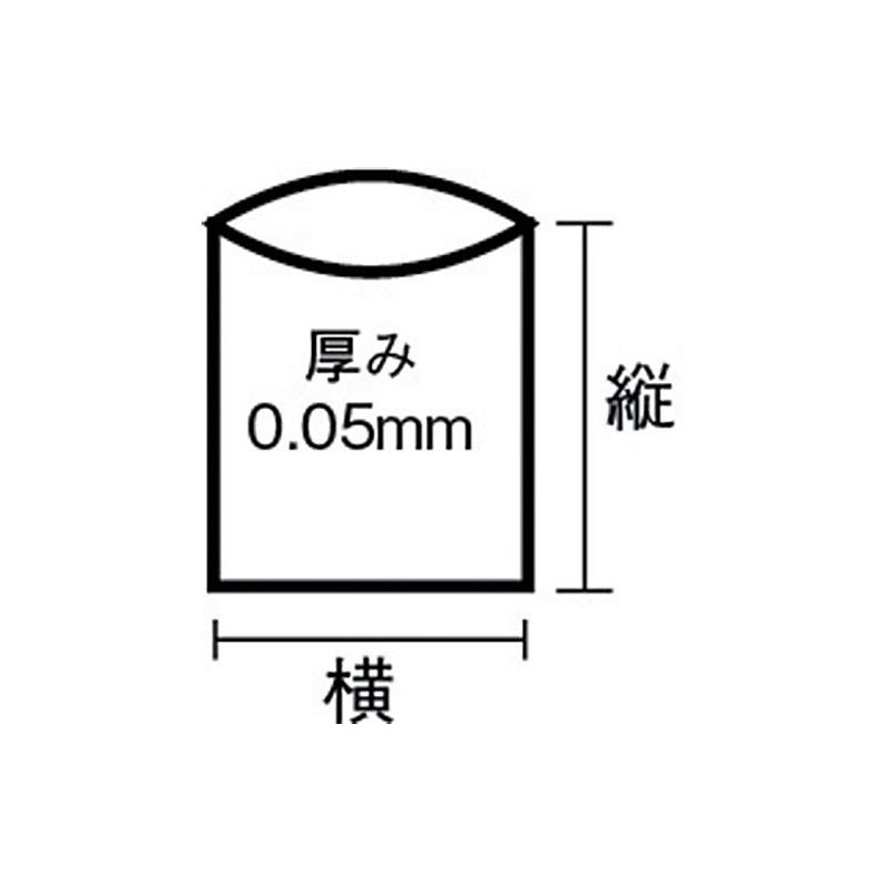 TRUSCO A-0045 Commercial Plastic Bags, Thickness 0.05 x 45 L,