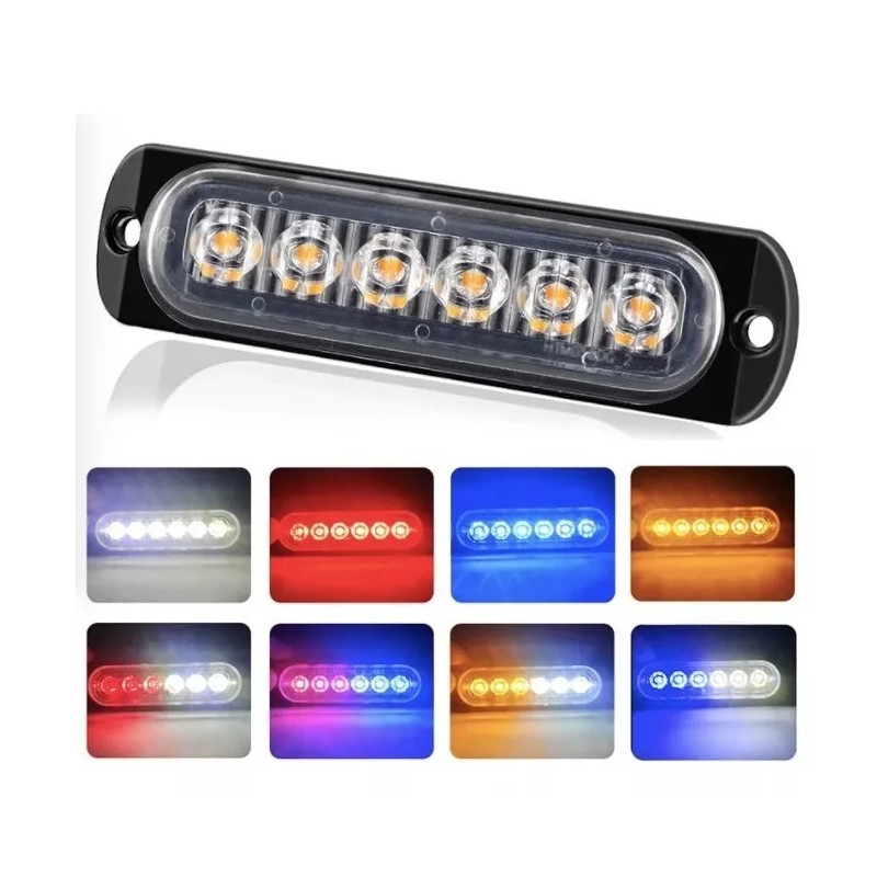 Eurotruck Mexico Lateral Led Barra Estrobo Escolta Patrulla 16 Funciones