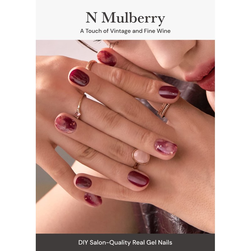 ohora (N Mulberry) Semi-Cured Gel Nail Strips - Works with