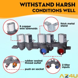 AJU73213301 AJU75152601 Washer Water Inlet Valve Screen Replacement for LG Kenmore Washer Replace 5221EA1008F TAW35618287 AJU75152603 wt7200cw wt5001cw 79631522211 (AJU75152601 Water Inlet Valve)