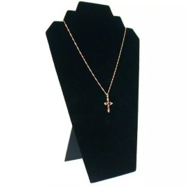 FindingKing 2 Black Velvet Necklace Bust Pendant Jewelry Displays