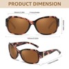 TJUTR Trendy Oversized Sunglasses for Women, Polarized UV Protection Sun