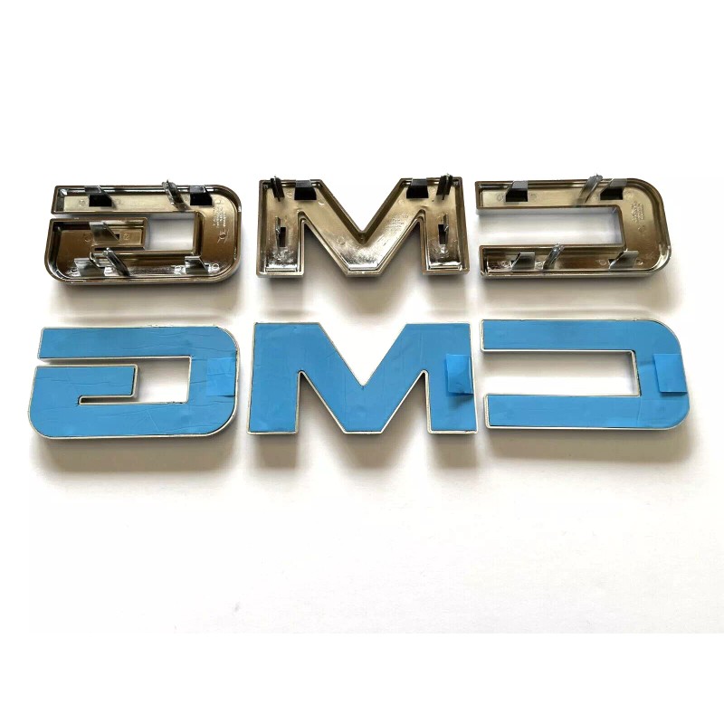 GMC 2019-2024 Front & Rear Emblem Chrome Black GMC Fit