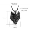 Yinplsmemory Cremation Jewelry Viking Wolf Head Urn Necklace for Ashes